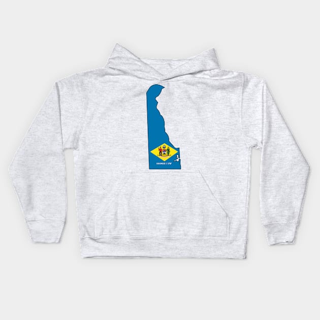 Delaware Kids Hoodie by somekindofguru